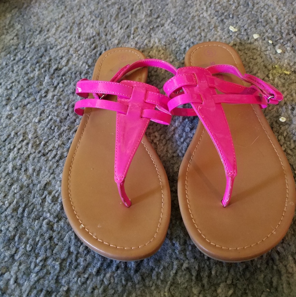 Hot pink sandals